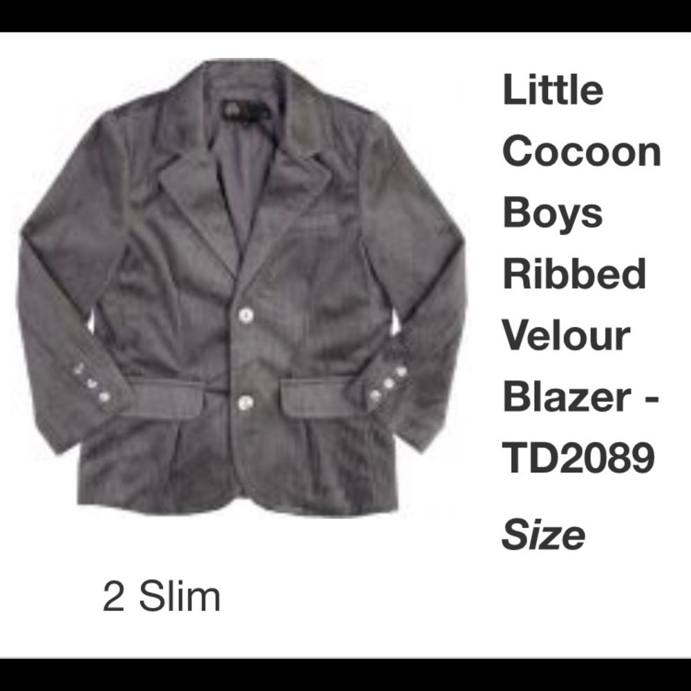 Boys Velour Blazer by Little Cocoon